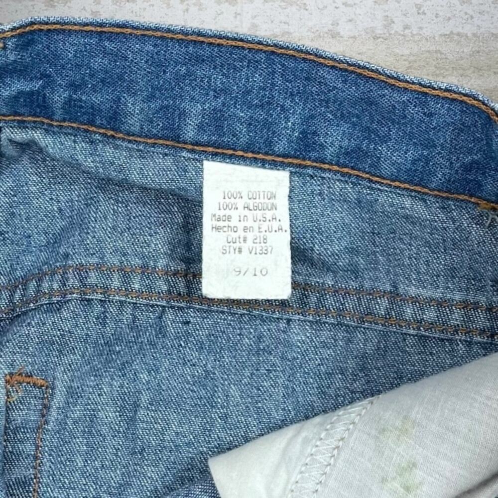 Vintage 90s Boom Boom Jeans 28x34 Flared Fit Bell Bottom Medium Wash Made in USA - Picture 4 of 4